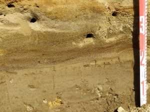 Depósitos de paleoinundación en Teatro romano de Guadix (Granada)
